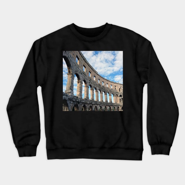 Pula amphitheatre, Croatia Crewneck Sweatshirt by bettyretro